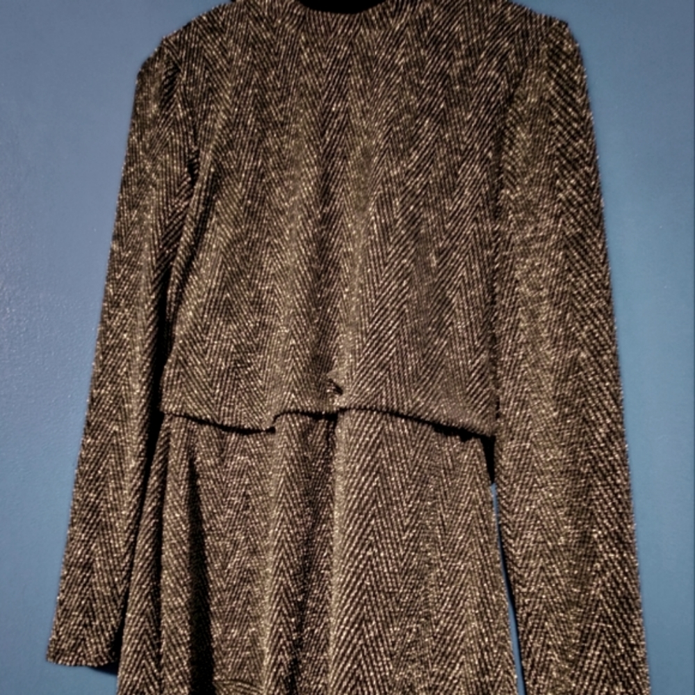City Studio Shiny flowy dress
